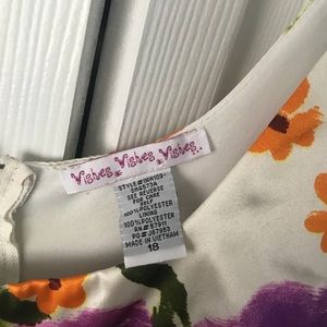 Short satin floral print dress